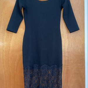 Black Dress with Lace Detail